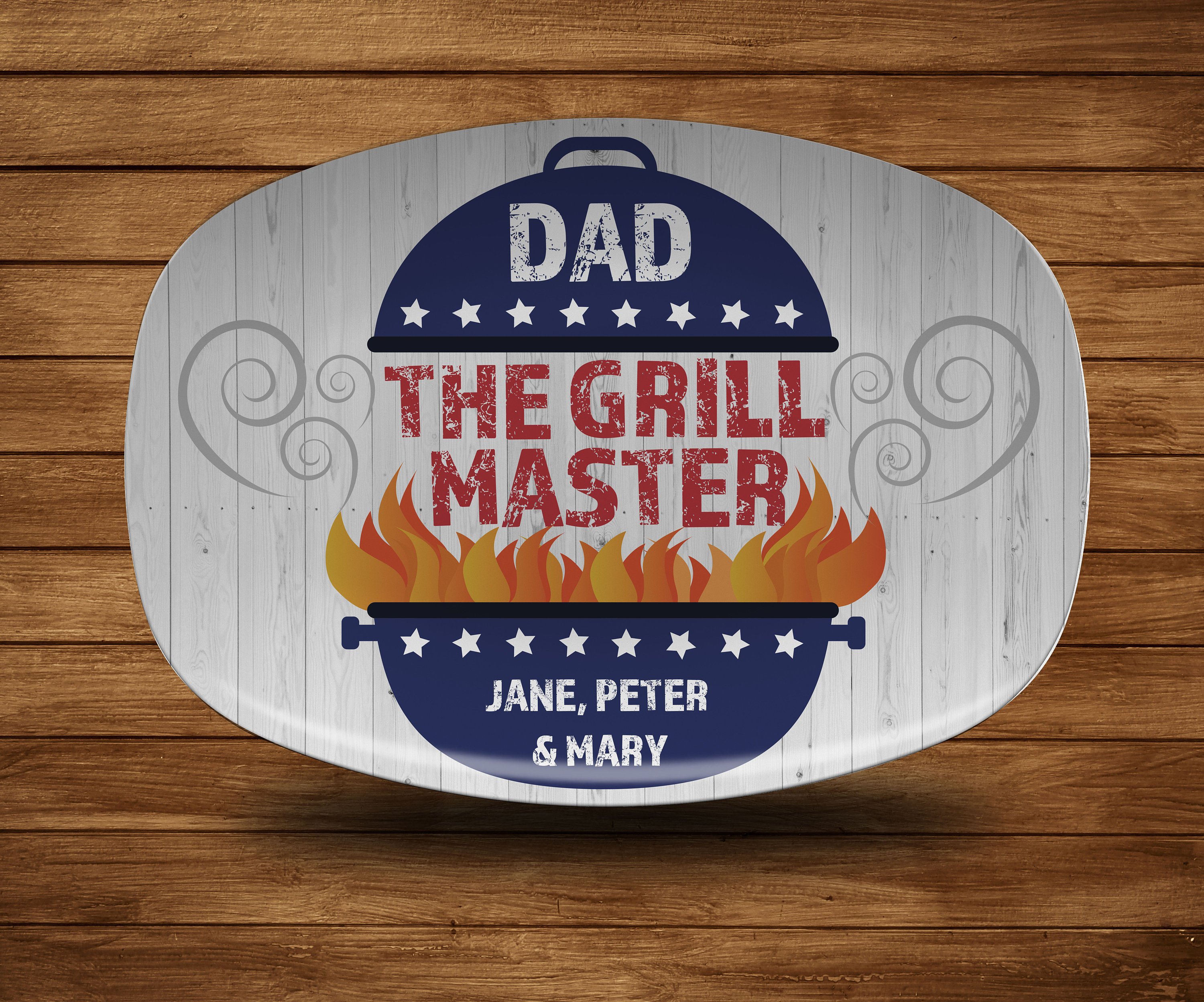 Dad's The Grill Master Platter, Fathers Day Gifts, BBQ Gifts, Ser…