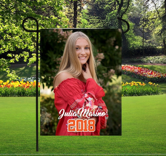Graduation photo garden flags, photo class of 2020 flag, Congratulations grad garden flag, grad party ideas, High School, College photo flag Il_570xn