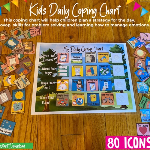 Daily Coping Chart Home Behavior Management Coping Skills - Etsy