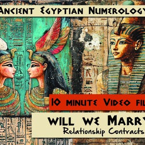 Zullen we trouwen Kaartlezen/oude-Egyptische numerologie/10 minuten videolezen/relatiecontracten/astrologie/numerologie/karmische lessen