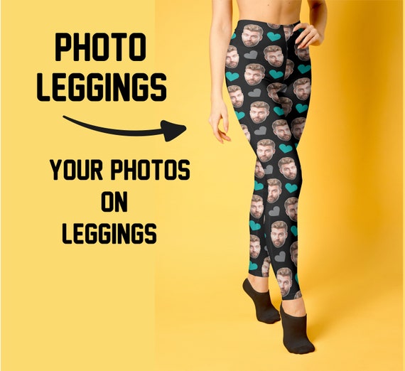 Boyfriend Leggings, Custom Photo Leggings, Personalized Boyfriend Face  Leggings, Photo Pet Leggings, Face On Leggings, Yoga Face Pants