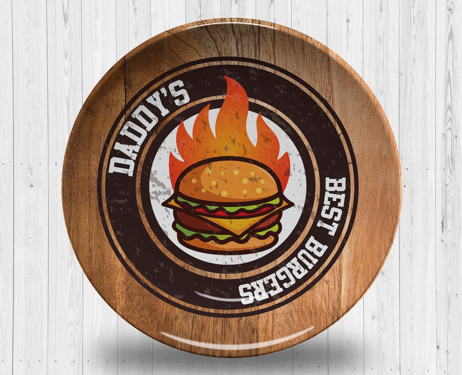 Best Burger Plate Personalized Best Burger Platter BBQ Etsy