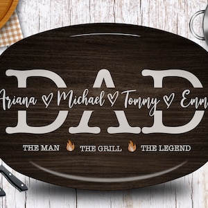 Personalized DAD Platter/The Legend Platter/Fathers Day Gifts/ BBQ Gifts/Custom Serving Platter/Personalized Mens Gifts/Gifts For Dad