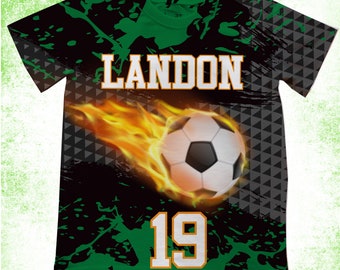 Soccer Birthday Shirt/Personalized Soccer Sport T-Shirts/Kids Birthday Soccer Shirts/Team Shirts/ Family Soccer Shirts/Soccer Team Gear