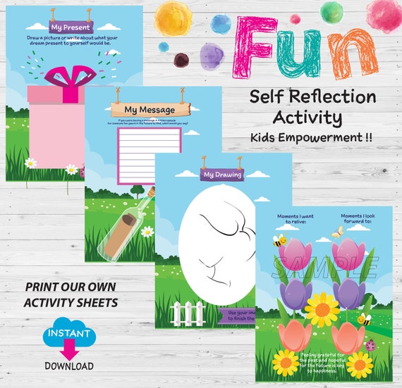 Fun Girls Journal, Homeschool Worksheet, Diary Printouts, Express your Feeling, Setting Goals, Creative Exercises, Instant Download Il_570xn