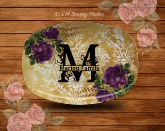 Serving Platter, Personalized Housewarming Platter, Custom Wedding Serving Platter, Bridal Shower Gift,