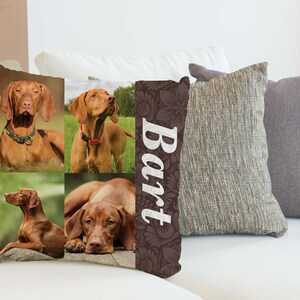 Personalized pet photo pillow, Photo Sofa Pillow, Dog, Cat Pillow, Photo Pillow Throw, Photo Collage Pillow, 4 Photo Pillow, Dog Name Pillow