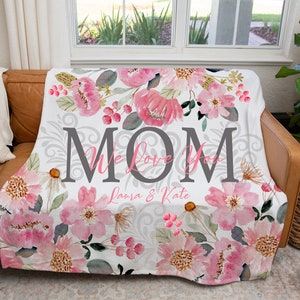 Cobertor da mãe, cobertores do dia das mães, cobertor para a mãe, presentes do dia das mães, presentes personalizados para as mães, presentes de crianças para a mãe, cobertor Nana