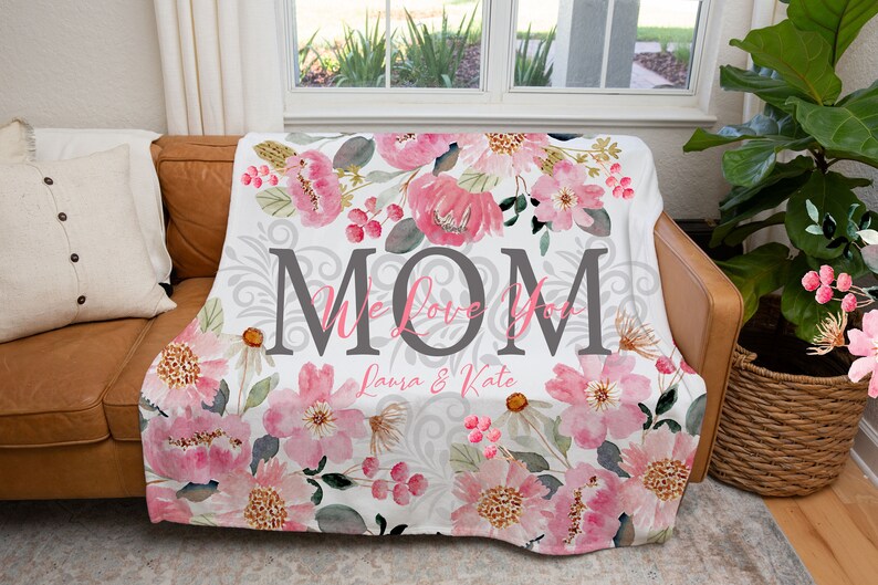 Mom blanket, Mothers Day Blankets, Blanket for Mom, Mother's Day Gifts, Customized Gifts for Mothers, Gifts From Kids To Mom, Nana blanket image 1