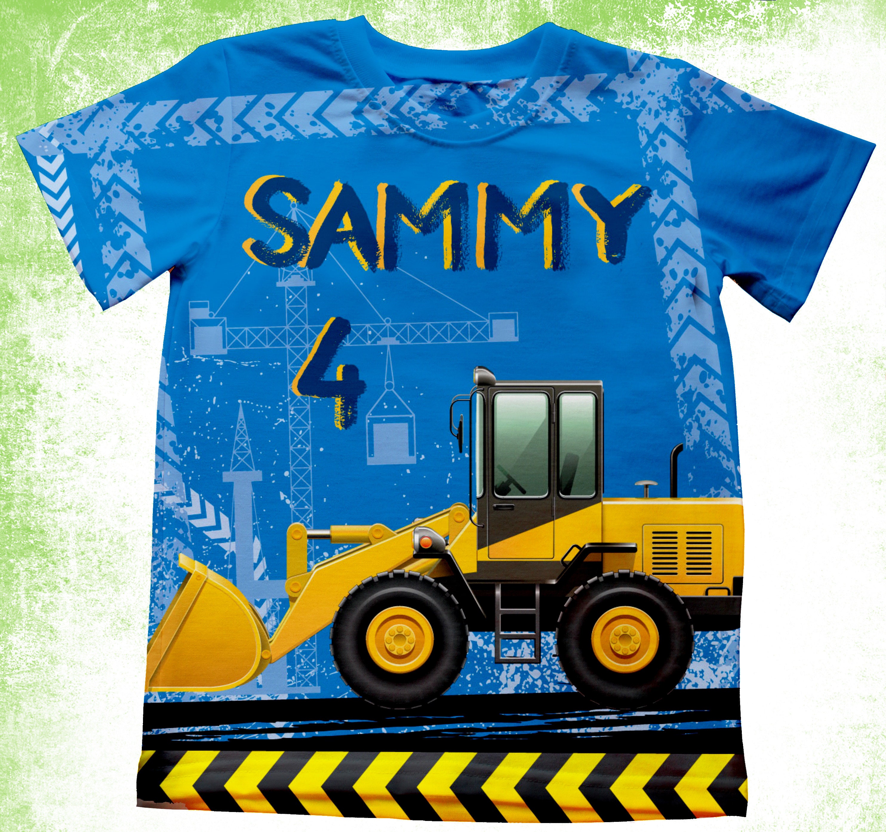 Heavy Machines Birthday Crane Family Construction Birthday Shirt Yellow Truck Construction Birthday Personalized Birthday Shirt