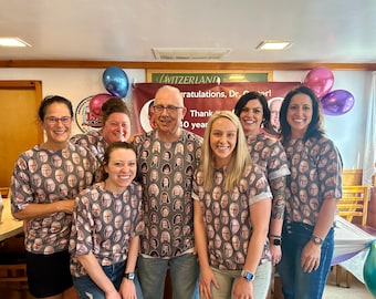 Gezicht foto T-shirts/huisdier gezicht T-shirt/gezichten op shirt/gepersonaliseerde kinderen gezicht foto cadeau/aangepaste gezicht T-shirts/gepersonaliseerd gezicht shirt/foto Tee