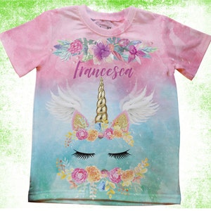 Tye Dye Unicorn birthday Shirt/Personalized magical unicorn Party T-Shirts/Kids Birthday Shirts/Onesie®,Youth and Adult Shirts/Unicorn Party