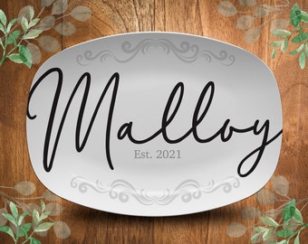 Personalized  Platter, Family Name Serving Platter, Wedding Gifts, Shower gifts,  Custom Wedding Serving Platter, Bridal Shower Gift,