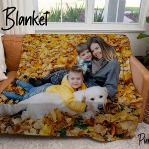 Custom Family Photo blanket, Fleece blanket, Personalized Photo blanket, Family Photo Blanket, Pet blankets,Sherpa Blanket, Free Shipping,