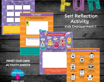 Mixed Emotions Journal Printouts, Constructive Coping Skills, Behavioral Skills, Tackling Anger, Homeschool Printable, Download,