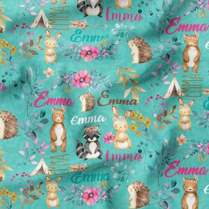 Personalized woodland crib sheets, woodland nursery blanket, sheets or pillowcases, Changing pad cover, woodland personalized comforter