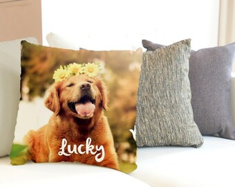 Personalized pet photo pillow, Photo Pillow Throw, Photo Collage Pillow, Photo Pillow, Dog or Cat Pillow, Memory Pillow, Housewarming Gifts