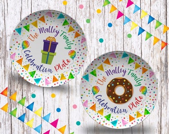 Family Celebration Plate/You Are Special Plate/Happy Birthday Plate/Milestone Birthday/Birthday Plate/Confetti Bday Plate/Party Plate