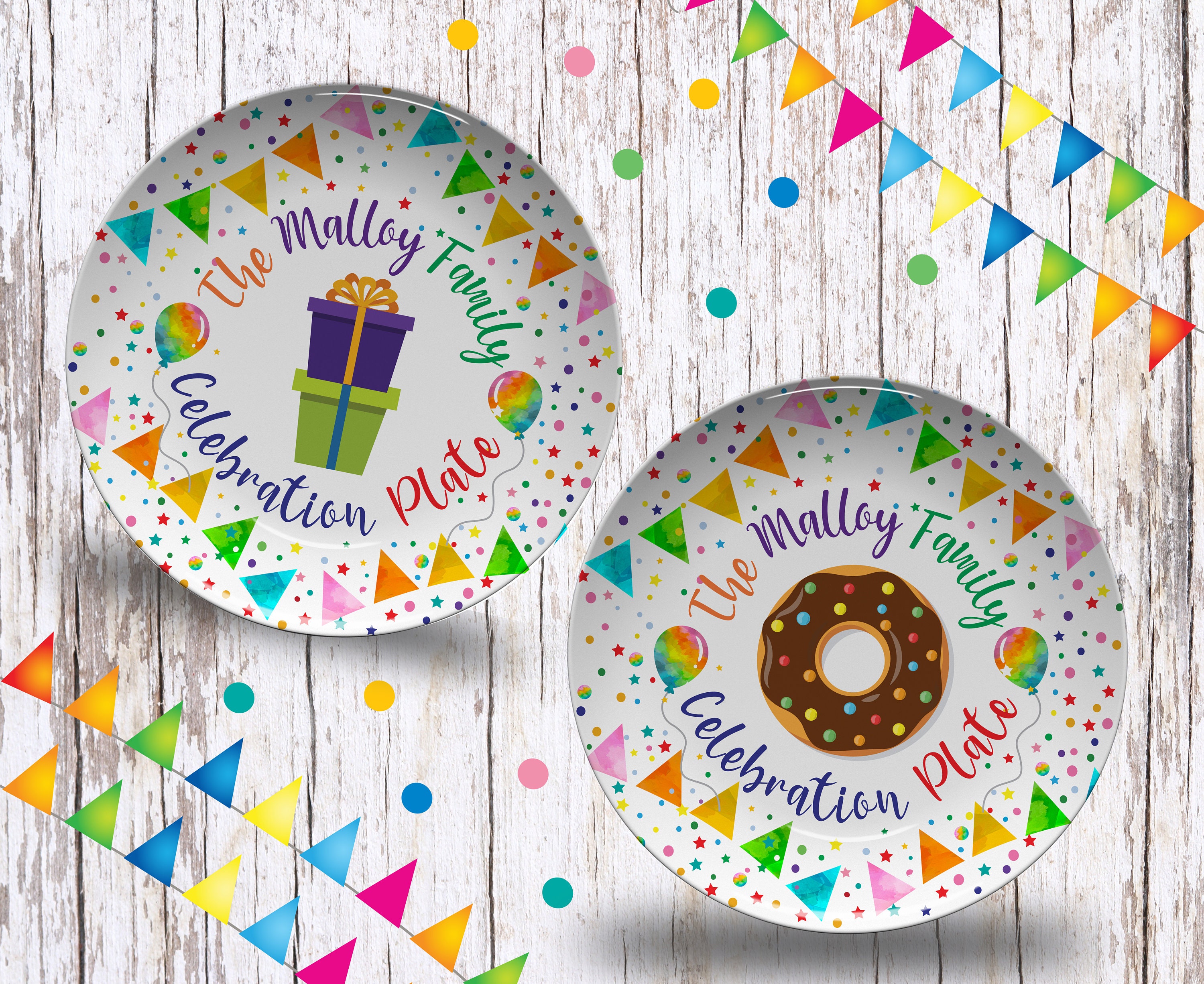 Family Celebration Plate/You Are Special Plate/Happy Birthday Plate/Milestone Birthday/Birthday Plate/Confetti Bday Plate/Party Plate