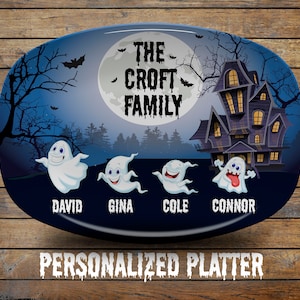 Halloween Platter, Funny Ghost Platter, Halloween Plate, Personalized Halloween  Platter, Cute Ghost Halloween Tray, Halloween Candy Tray