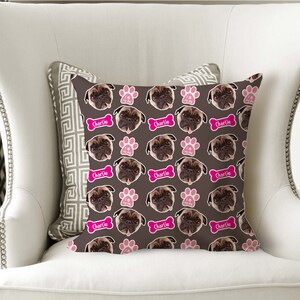 Dog photo pillow, Love my dog pillow, Photo dog pillow throw, Photo pillow, dog pillow,  Pet Gifts, Pet Lover, Pillow with Pet Name