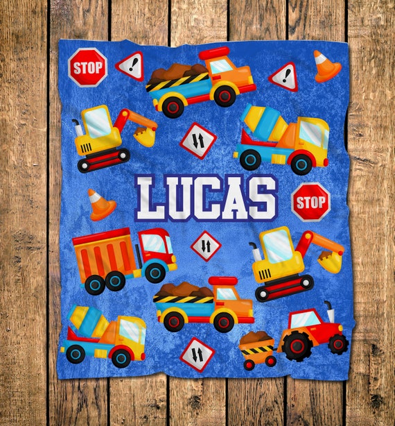 Construction Blanket/trucks Blanket/boys Dump Truck Etsy
