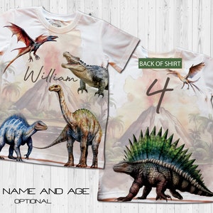 Dinosaur Birthday Shirt/Personalized Pre Historic Party T-Shirts/T-Rex Bday Shirts/Family Dinosaur Shirt/Custom Dinosaur Bday Shirt/Dino Tee