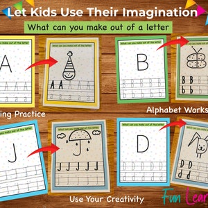 Alphabet Tracing Worksheets, Drawing Games, Fun Learning, Preschool ...