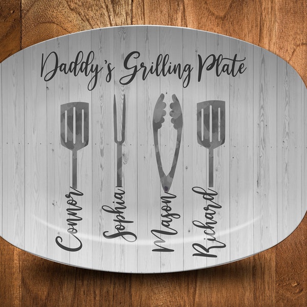 Mens BBQ Grilling Platter, Fathers Day Gifts, BBQ Gifts, Serving Platter for Men, Custom Serving Platter, Personalized Mens Gifts,