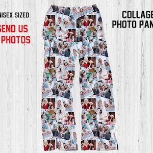 Collage Photo Pants/Photo Pajama Pants/ Memory PJ Pants/Personalized Photo Gift/Custom Face Print Pajamas/Family Pajamas/Multi Photo Bottoms