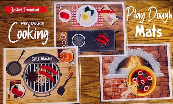 Clay Activity Mat, Fun Printable, Cooking Play ,Activity Printable, Homeschool Learning, Instant Digital Download, Il_570xn