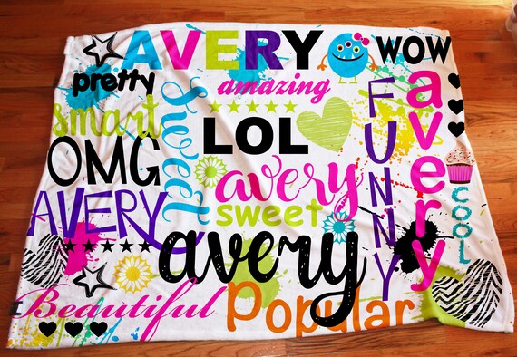 name blankets etsy