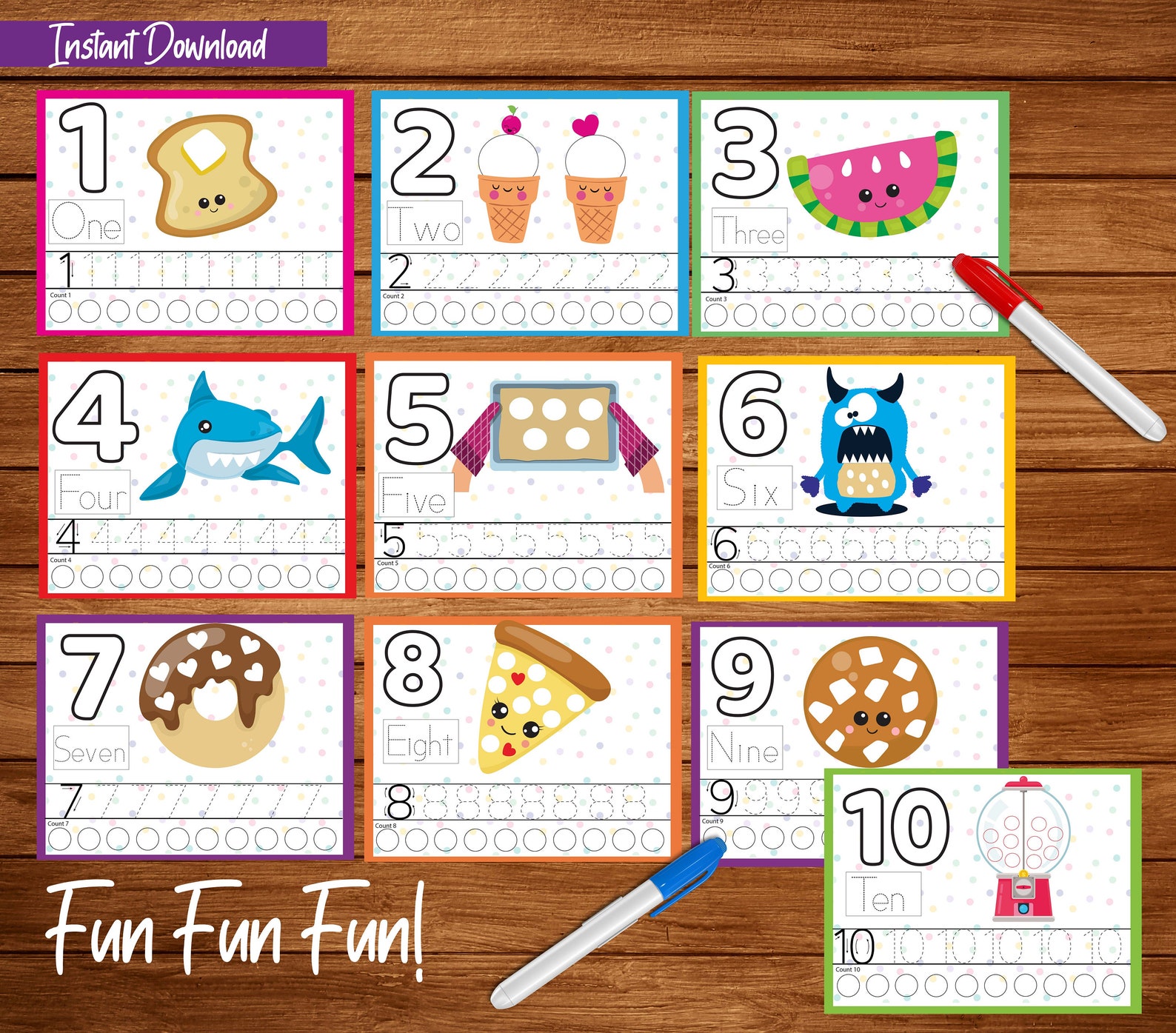 Math Clay Mats Numbers Play Mats Homeschool Activities | Etsy