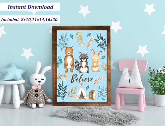 forest animal wall art