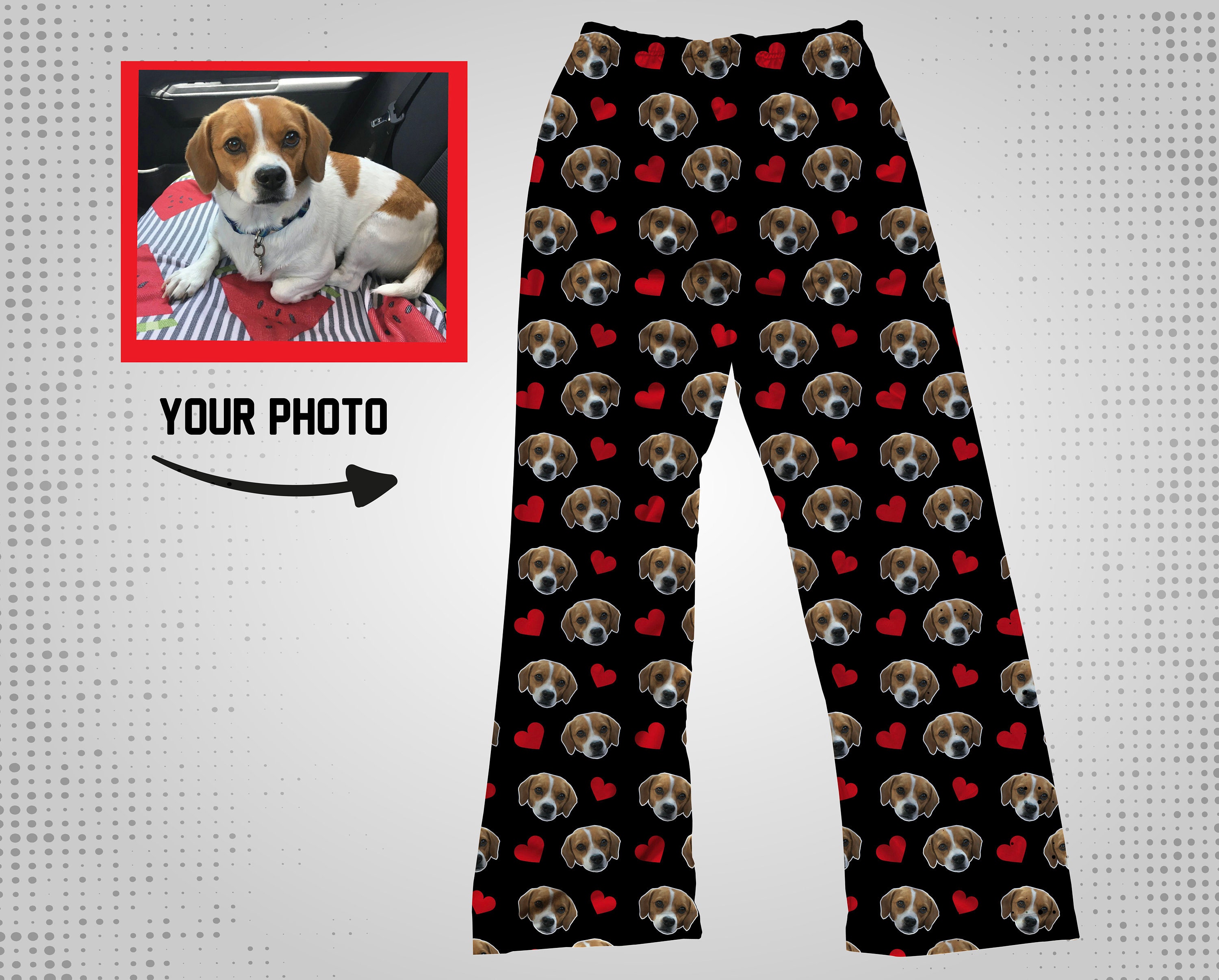 Dog Face Pajamas Photo Pajama Pants Pet Face Pants Custom Etsy