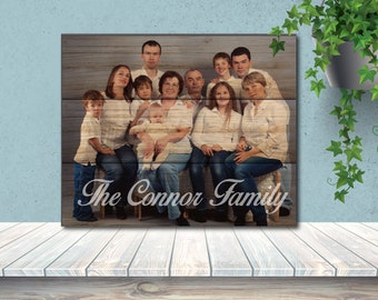 Family Photo Wood Panel , 12x16 Photo on Wood, Picture on Wood, Prints on Wood, Wood Picture, Wood Prints, Mother's Day Gifts, Real Wood,