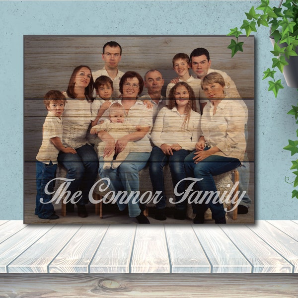 Family Photo Wood Panel , 12x16 Photo on Wood, Picture on Wood, Prints on Wood, Wood Picture, Wood Prints, Mother's Day Gifts, Real Wood,
