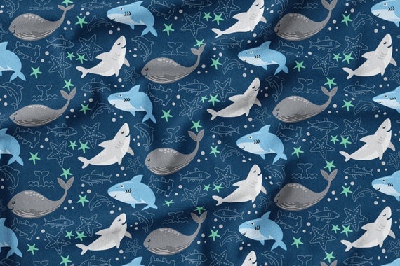 baby shark crib bedding