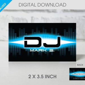 Business Card for Male DJ Business (2x3.5 inch) | High Resolution | Professional Look