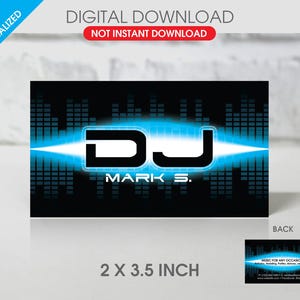 Carte de visite pour DJ professionnel masculin (2 x 3,5 pouces) | Haute résolution | Aspect professionnel