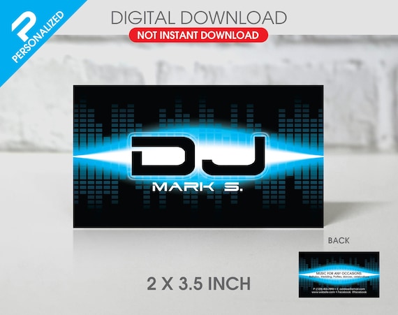 Business Card for Male DJ Business (2x3.5 inch) | High Resolution | Professional Look
