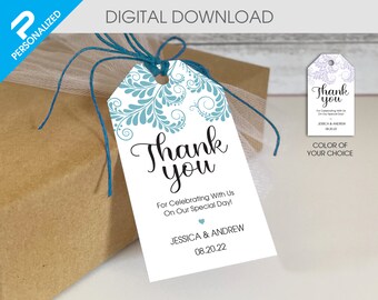 Descarga digital Wedding Thank You Gift Tags (2 x 3.5 pulgadas)