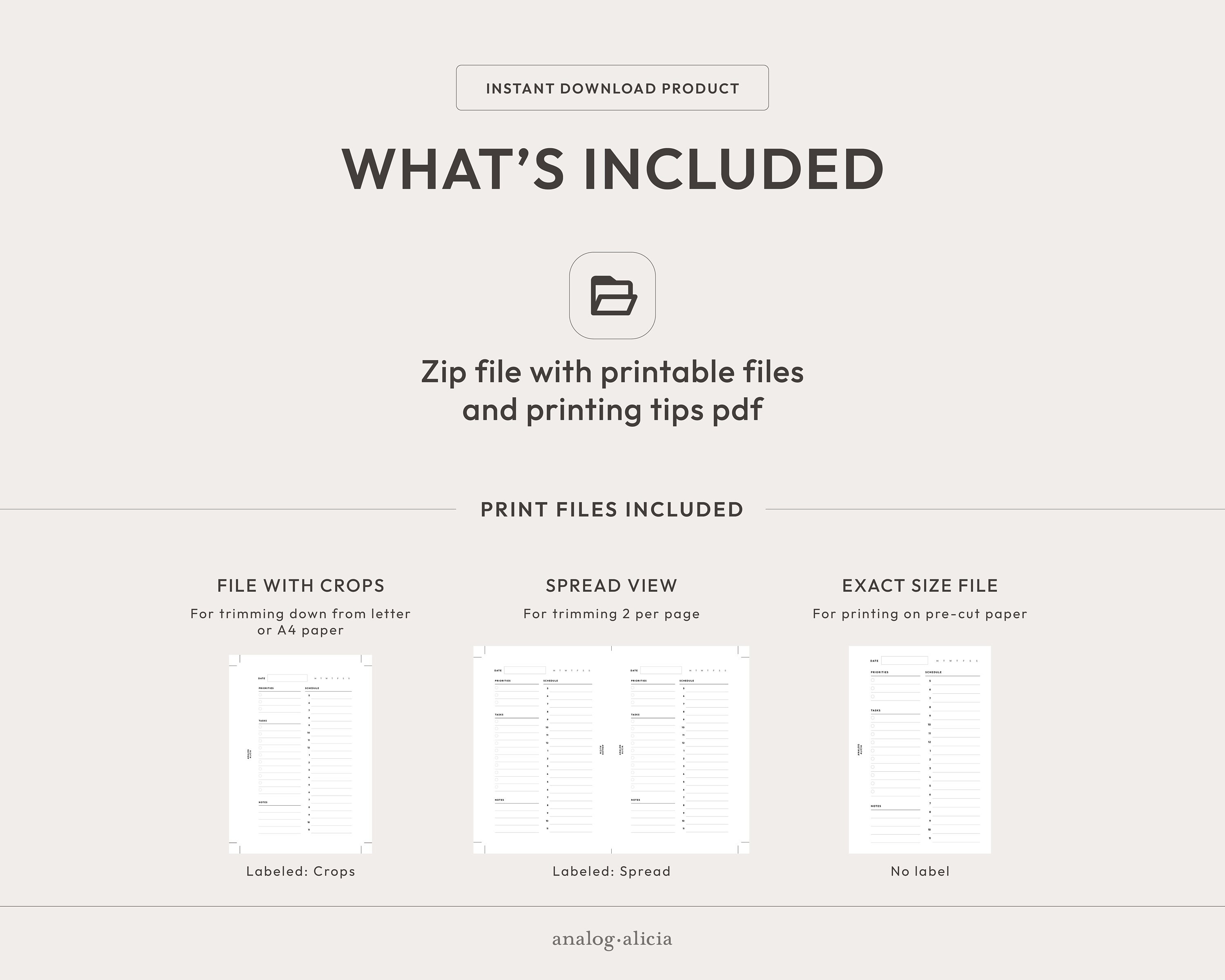 HP Mini 2 Days per Page Daily Printable With Schedule and Task List ...