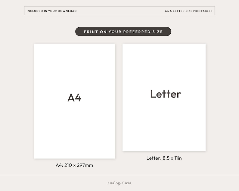 A4/Letter Size 2026 & 2027 Lined Month on 2 Page Printable Planner | Monday and Sunday Start | MO2P Minimalist Layout (Digital Download) image 4