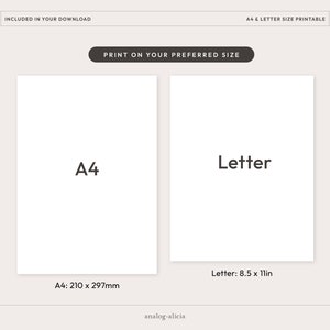 A4 / Letter Size Week on 2 Page Vertical List Style with Habit Tracker Planner Insert | Undated Week At A Glance Routine Printable | WO2P-02 image 4