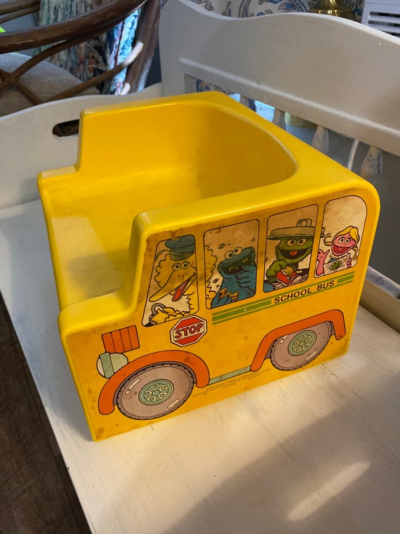1980s Vintage Sesame Street School Bus Booster Seat Etsy