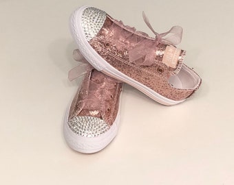 converse grey and rose gold