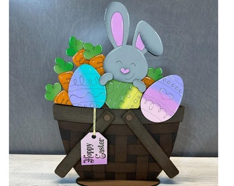 Easter Bunny interchangeable basket, seasonal, all baskets reversible