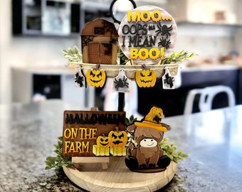 Highland cow halloween tray, seasonal decor, bundle or individual available