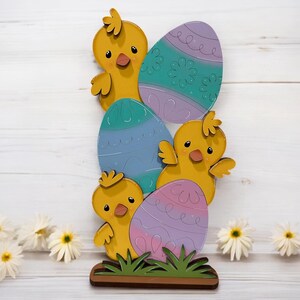 Peeking chicks, Easter decor, mantle decoration, Spring decor